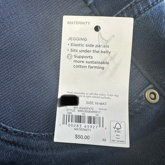 Sonoma Women’s Dark Blue Maternity Jeggings NWT Size 16 Maternity - Picture 7 of 12